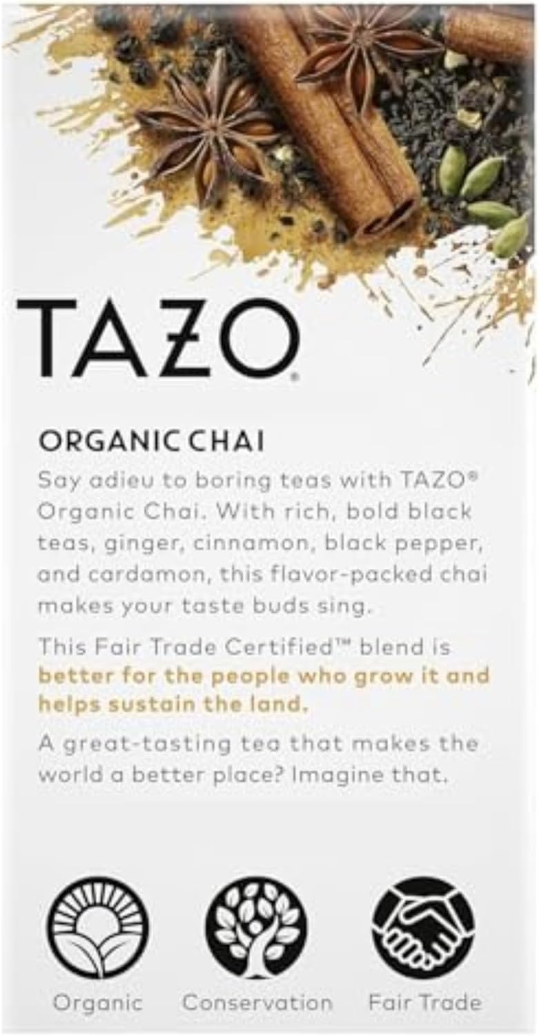 TAZO Organic Chai Black Tea Bags - 16 Count - Image 4